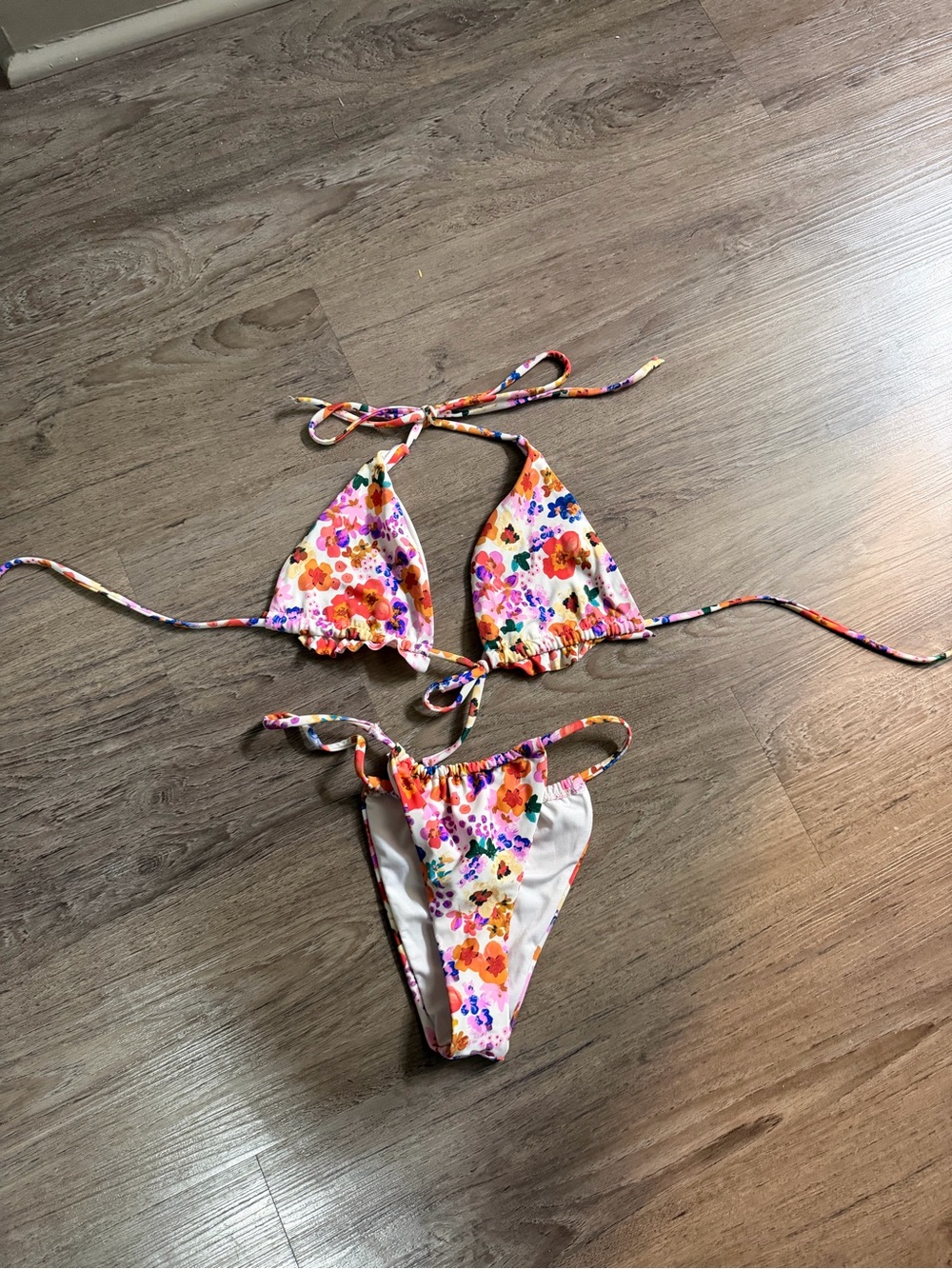 Princess Polly Floral Multicolor Tie Bikini